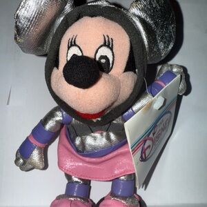 Disney Minnie Mouse Stuffed Toy - Silver, Pink, Black